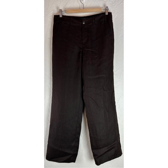 Lauren Ralph Lauren Women's Sanderson Linen Trouser Pants Workwear Office,size 6 - Picture 5 of 9